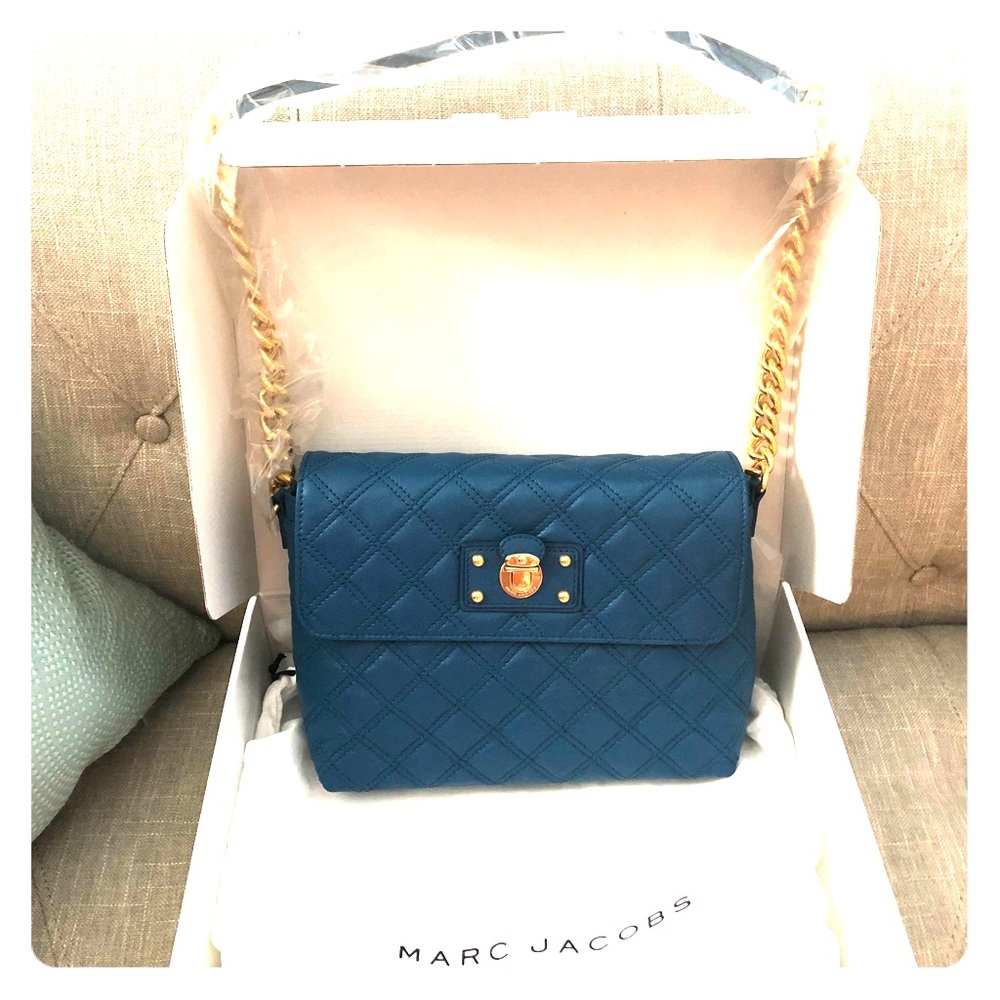 NWB Marc Jacobs The Large Single Marine Blue Color